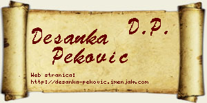 Desanka Peković vizit kartica